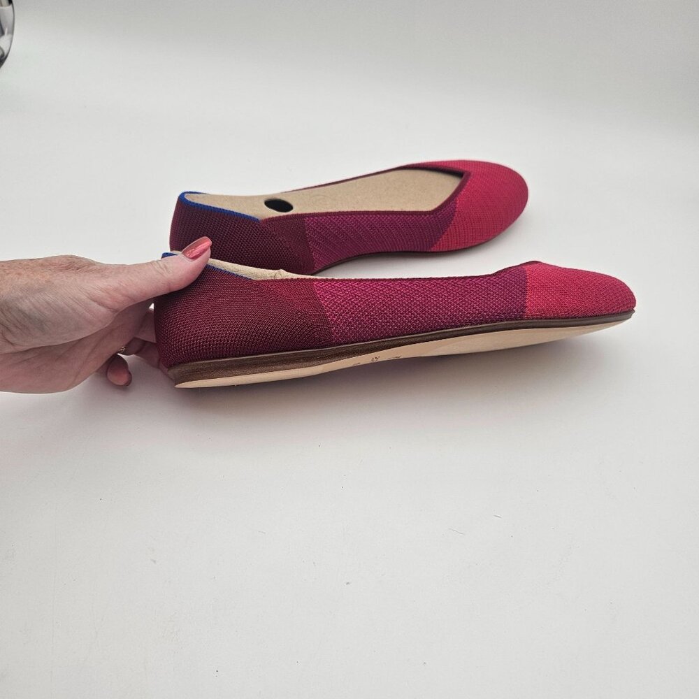 Rothys The Flat Raspberry Color Block Round Toe S… - image 4